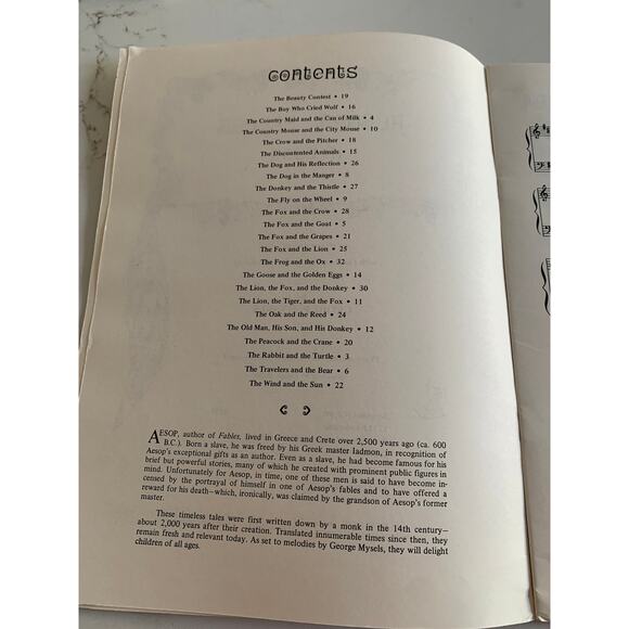 Aesops Fables, In Song, Vintage, George Mysels, Shawnee Press, Music Notes - Picture 3 of 4